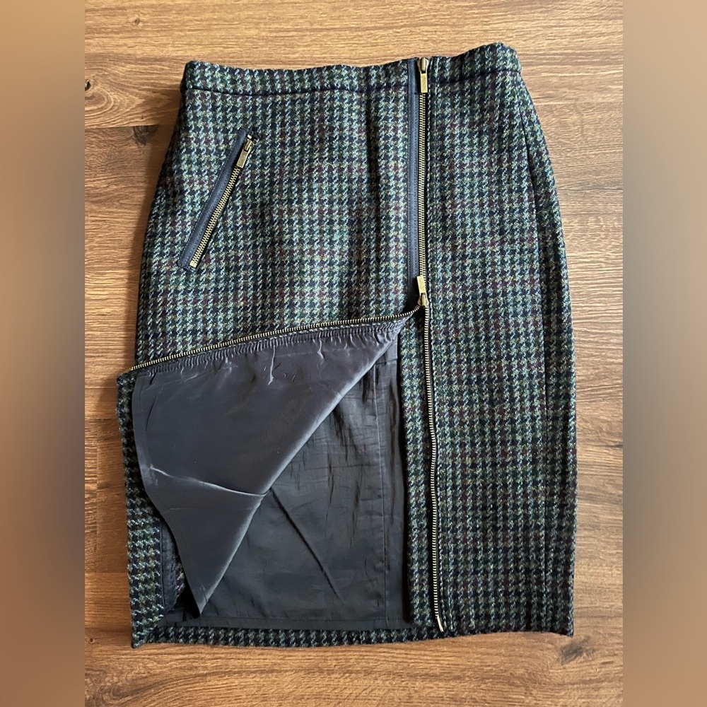 J.Crew Wool Pencil Skirt – Dark Academia Plaid 📝🎓🍂